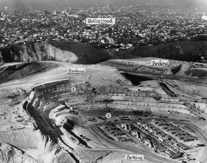 Illustration for article titled How 19 Giant Earthmovers Carved Dodger Stadium Out of a Mountain